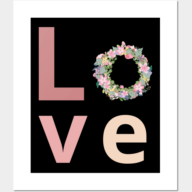 Flowers lover design gift for her who love floral design Wall Art by Maroon55